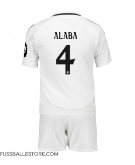 Günstige Real Madrid David Alaba #4 Heimtrikotsatz Kinder 2024-25 Kurzarm (+ Kurze Hosen)